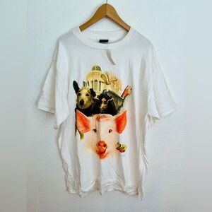 Vintage Rare Babe Promo Movie Graphic Tee Single Stitch USA XL